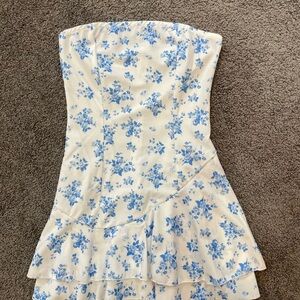 Floral Strapless Dress